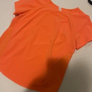 Lululemon Athletica Orange Short Sleeve T-Shirt